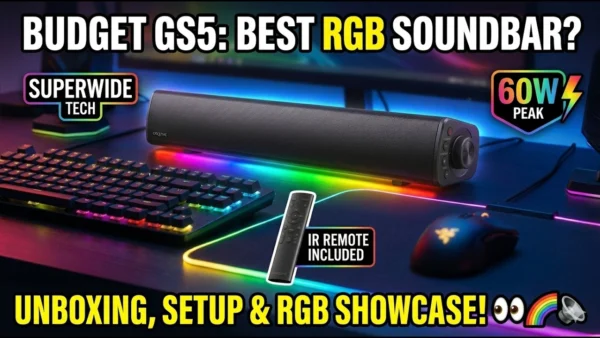 Creative Sound Blaster GS5 Review: Gaming Soundbar Setup & RGB Guide | 60W Tech