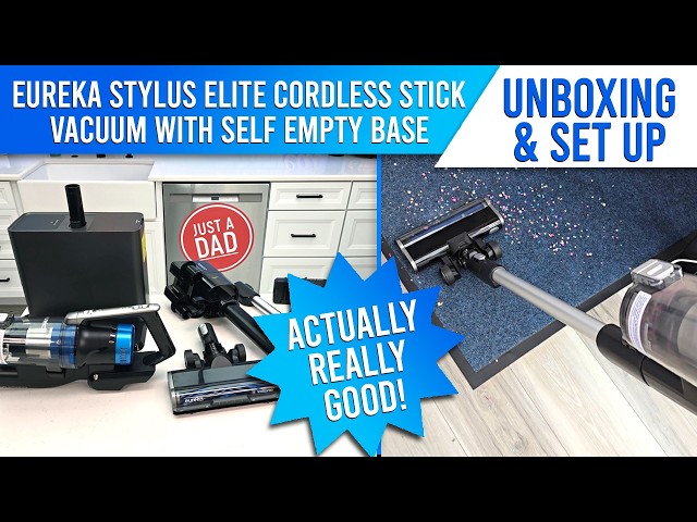 Eureka Stylus Elite Cordless Stick Vacuum & Base NEC490BL UNBOXING & SET UP