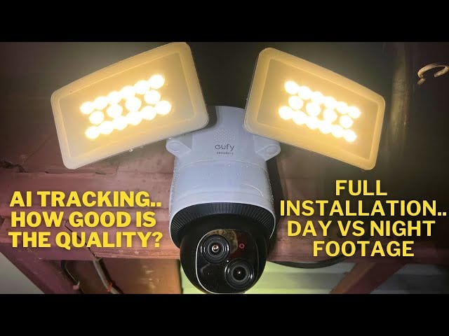 AI tracking security camera floodlight | Eufy E340 installation and in depth look - YouTube