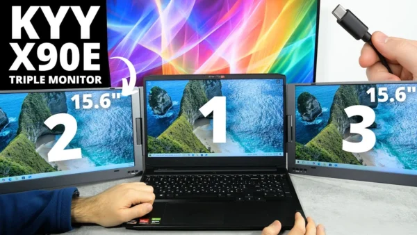 KYY X90E REVIEW: Triple Portable Monitor with One USB-C Cable!