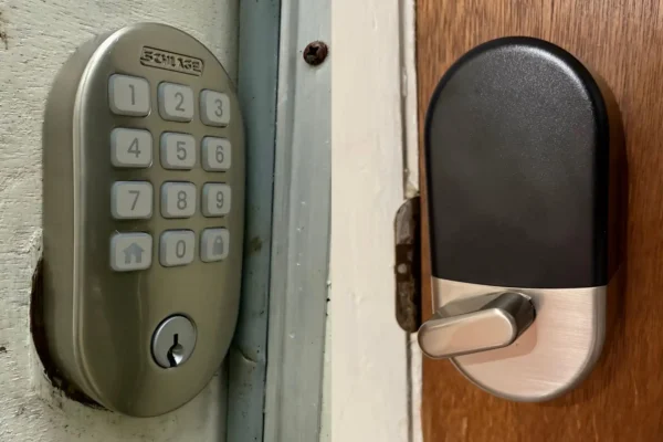 High-end smart locks have touchscreens, but I prefer the buttons on this one