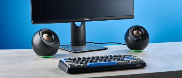 These tiny computer speakers are perfect for those short on space, and they cost less than $70