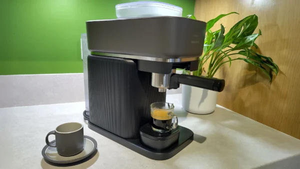 I test coffee makers for a living, but the new Philips Baristina espresso machine surprised me with a very cool feature...