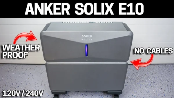 First Whole-House WEATHERPROOF 240V Power Backup Station - Anker SOLIX E10