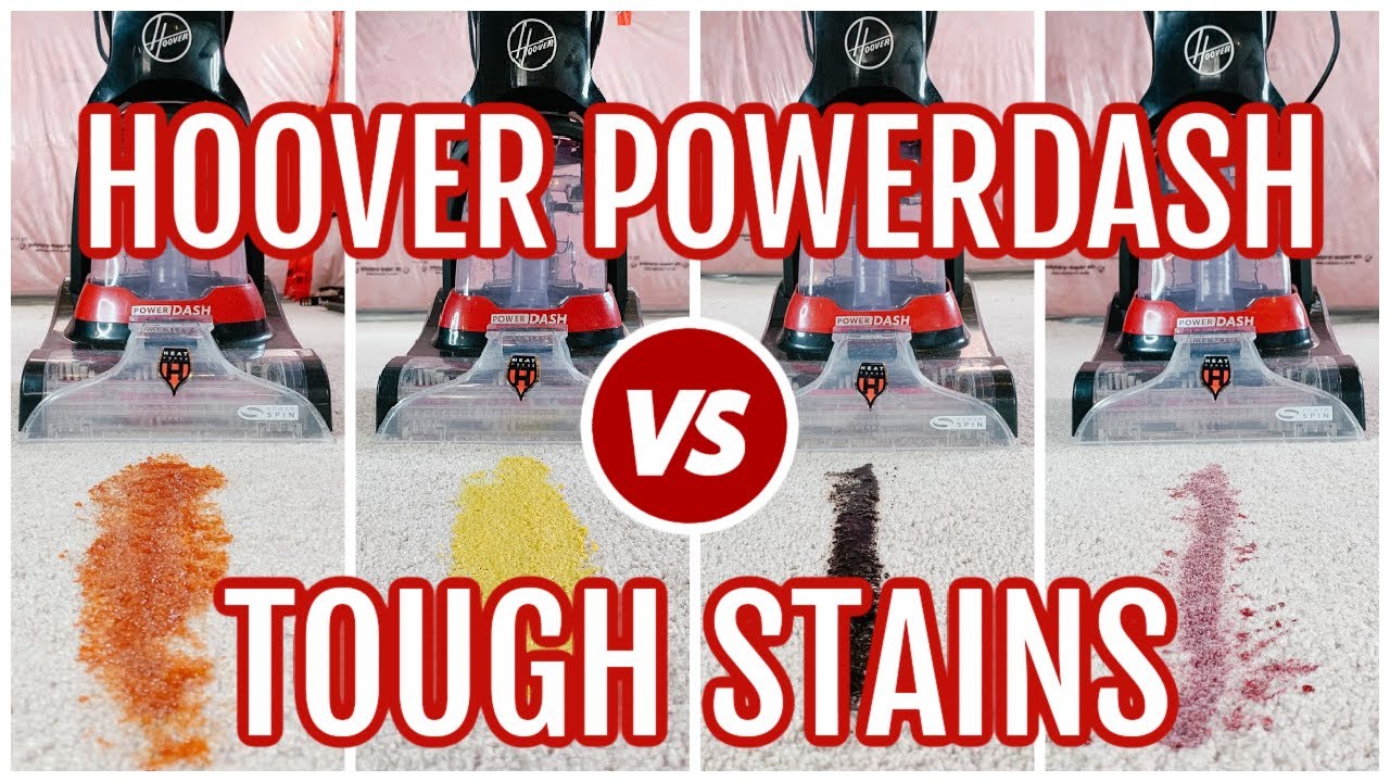 HOOVER POWERDASH PET CARPET CLEANER VERSUS TOUGH STAINS REVIEW | CAN THE HOOVER REMOVE TOUGH STAINS?