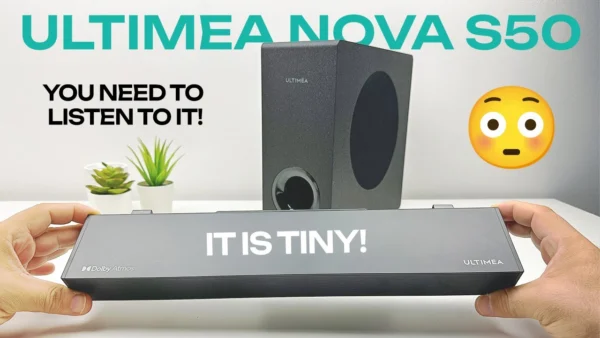 ULTIMEA NOVA S50 Soundbar Review: Virtual Dolby Atmos, 2.1 Channels, Very Small But Powerful!!