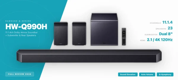 Samsung HW-Q990H Review: 23 Speakers, 11.1.4 Channels, and Two Features That Actually Matter
