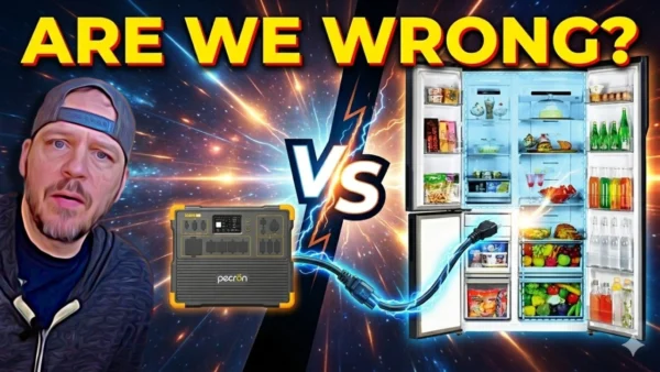 Portable Power Station Vs My Refrigerator - (pecron e3600lfp actual test)