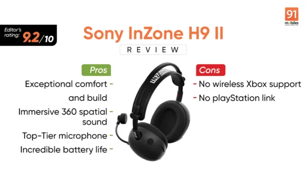 Sony InZone H9 II Review: The Ultimate Premium Headset for PS5 and PC? | 91mobiles.com