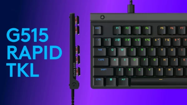 Logitech's G515 RAPID TKL is a low-profile keyboard with adjustable magnetic switches
