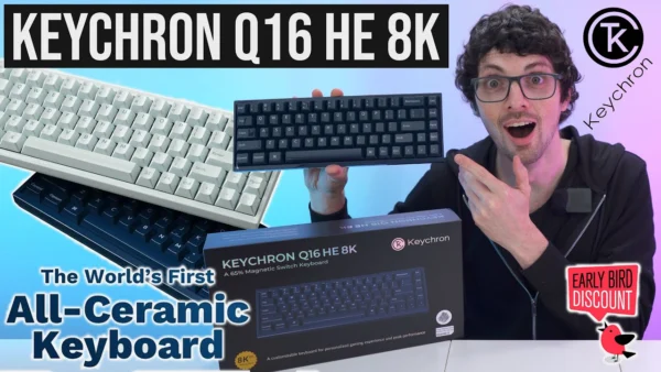 World's First Fully Ceramic Keyboard! - Keychron Q16 HE 8K Review & Test (Redefining Speed & Style)