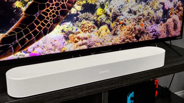 The blue-ribbon Sonos Beam adds a touch of Dolby Atmos to the party
