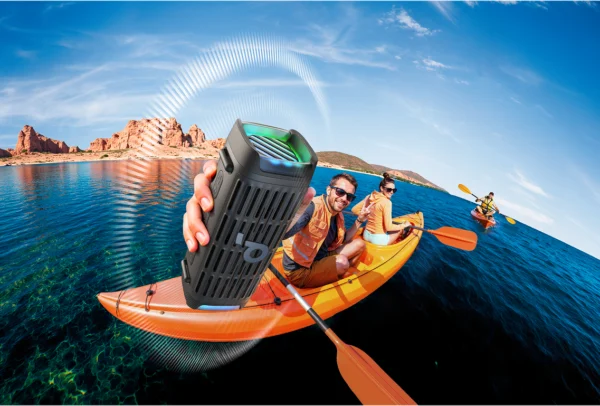 Tough Soundcore Boom 3i Bluetooth speaker floats and plays for 16 hours