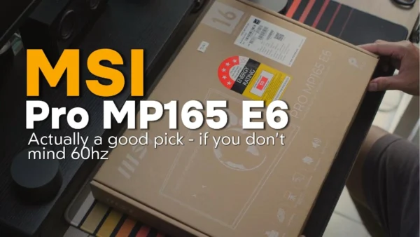 MSI Pro MP165 E6 - It's actually a good pick if you don't mind 60hz for a panel