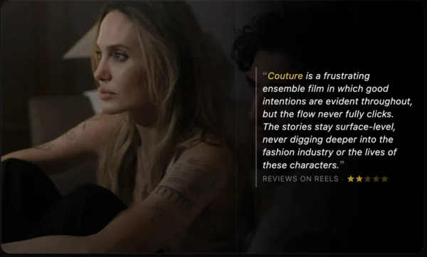Couture (2026) Review - A well-intentioned and well-acted ensemble drama that never overcomes its thin script.