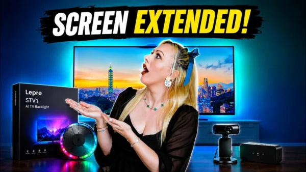 Lepro STV1 camera-based TV backlight Review! Mirrors your screen onto matching LED segments!