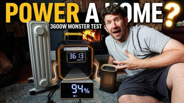 Can the VTOMAN FlashSpeed Pro 3600 Power a Home? Fireplace Heating Test!!