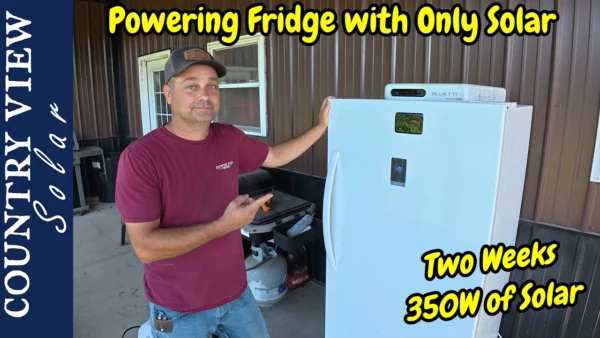Running Fridge for 2 Weeks on 350 Watts of Solar Power. Bluetti FridgePower Real Word Test.